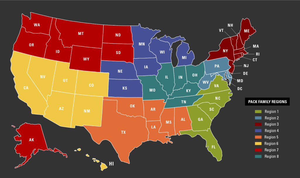 Pack Family Regions | Parents and Families Services